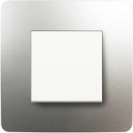 Schneider Nová Unica Studio Metal - White Aluminium
